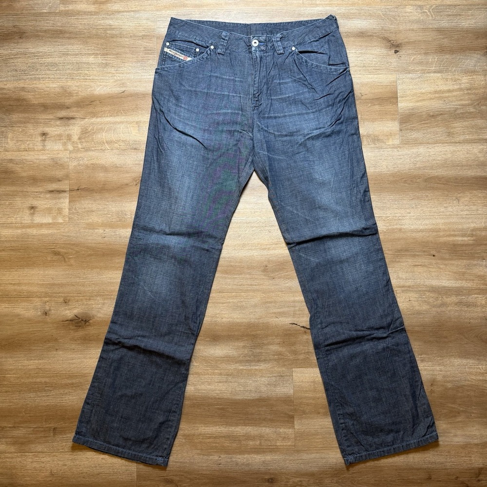 Diesel Roody Jeans Mens 34x34 Blue Bootcut Lightweight Denim Dark Wash (Tag36)